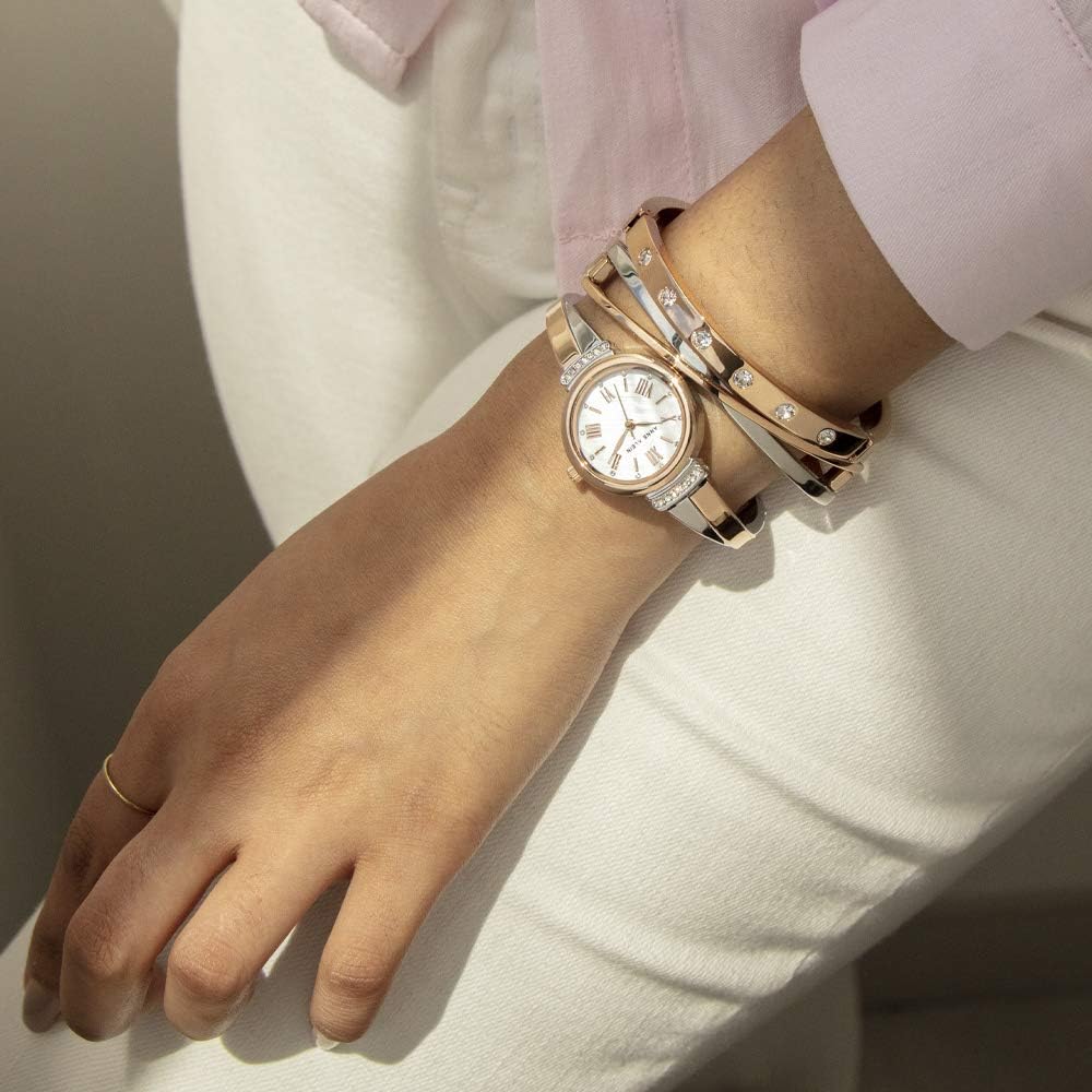 Anne Klein AK/2245 Women's Crystal Bangle Watch Set Review 4 Product Image