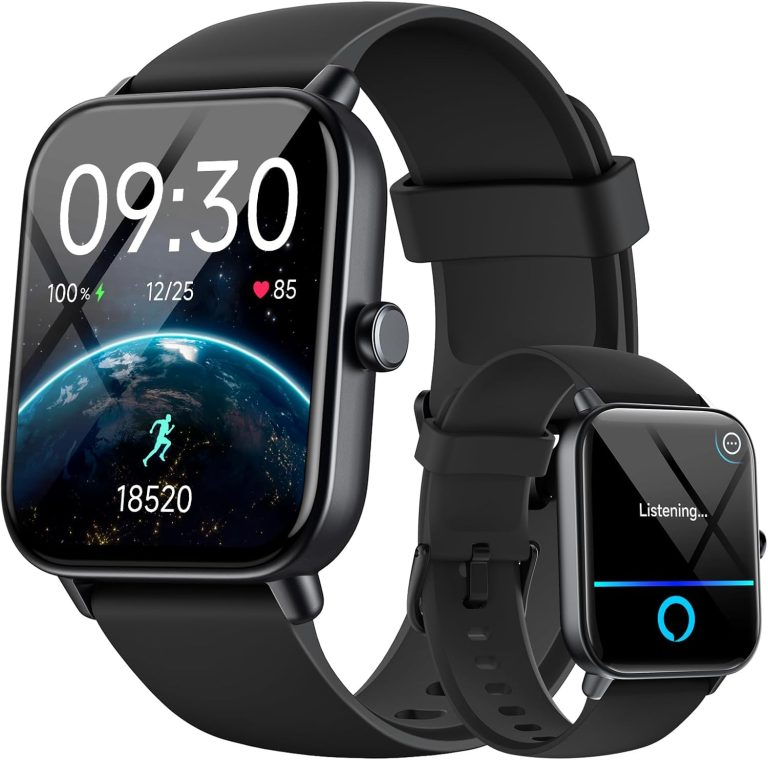 Smart Watches for Men Women iPhone & Android, Alexa Bulit-in, 1.8" Touch Screen Smart Watch with Answer/Make Calls, Fitness Tracker with Heart Rate/Sleep/SpO2 Monitor, IP68 Waterproof,120+ Sport Modes
