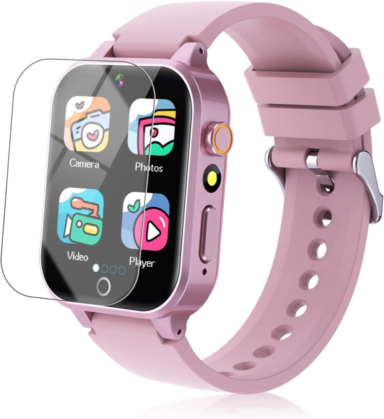 Kids Smart Watch for Girls with 26 Games, HD Touchscreen Camera Music Player Flashlight Pedometer Audiobook, Birthday Gifts Toy for Girls Age 6-12 Kids Watch with 2 Screen Protector
