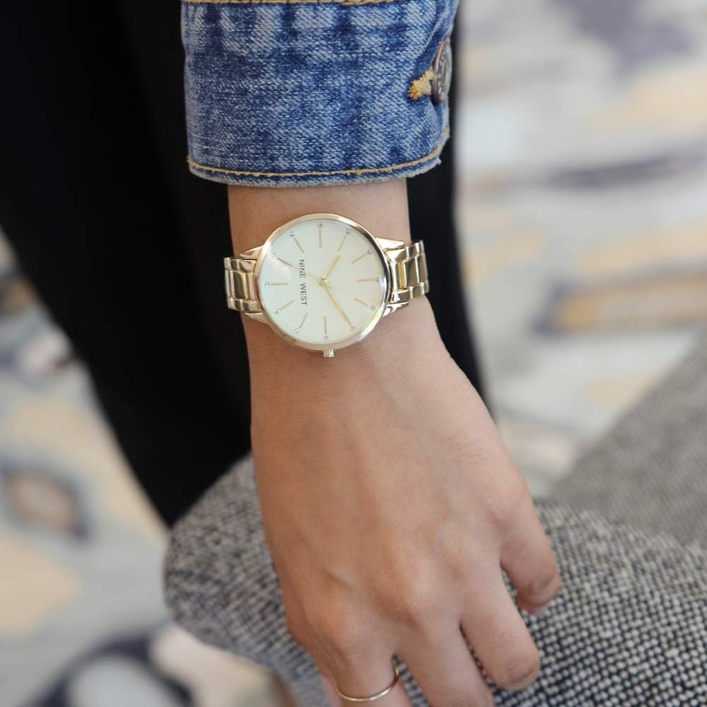 Nine West Women's Floral Dial Bracelet Watch Review – Stylish and Affordable Timepiece 2 Product Image