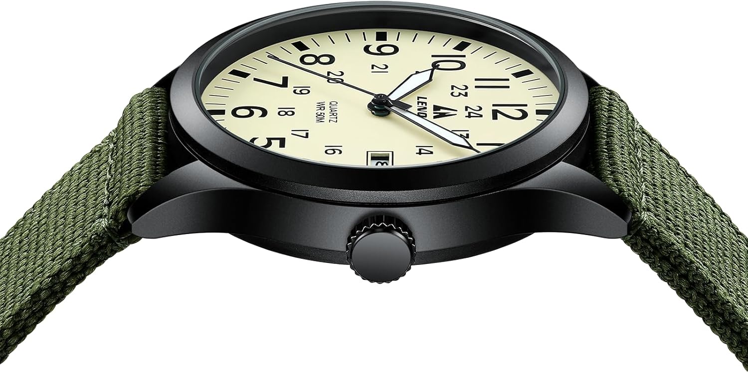LN LENQIN Men's Military Sport Watch Review – Waterproof Tactical Nylon Strap Quartz Wristwatch with Luminous Fashion Design 5 Product Image