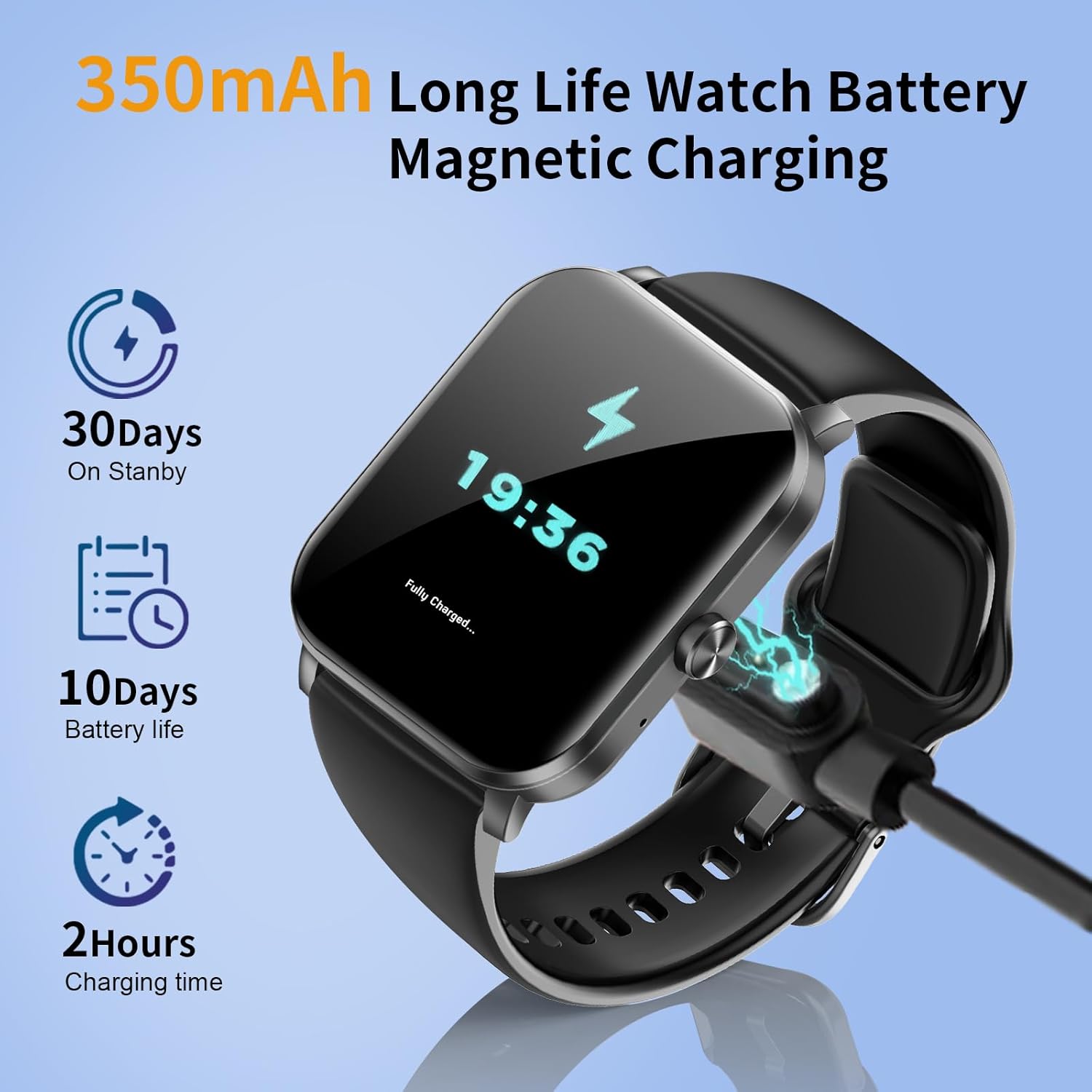 Smart Watch for Men & Women – 1.85" HD Fitness Tracker with Call Function, 120+ Sports Modes, IP68 Waterproof, Heart Rate & Sleep Monitor, Compatible with Android & iOS 6 Product Image