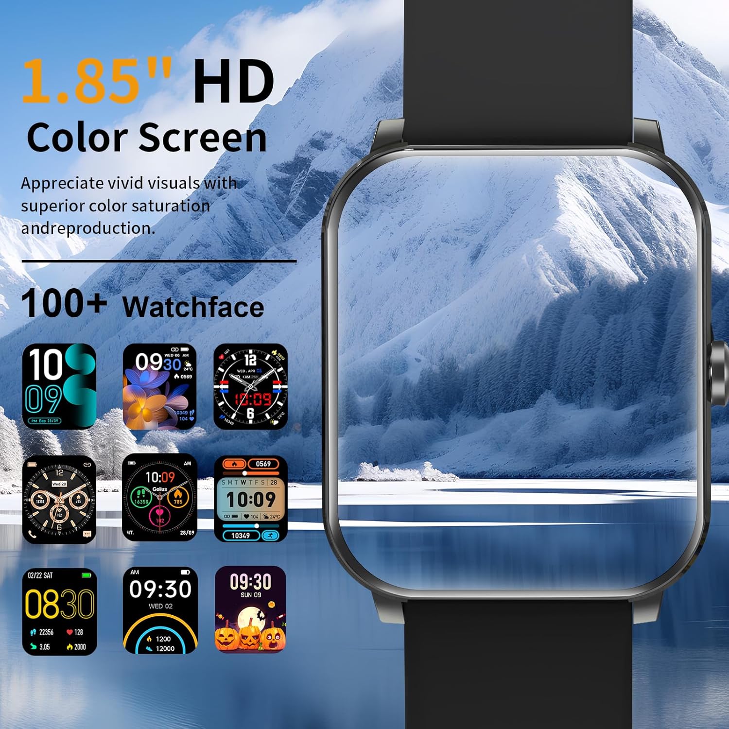 Smart Watch for Men & Women – 1.85" HD Fitness Tracker with Call Function, 120+ Sports Modes, IP68 Waterproof, Heart Rate & Sleep Monitor, Compatible with Android & iOS 3 Product Image