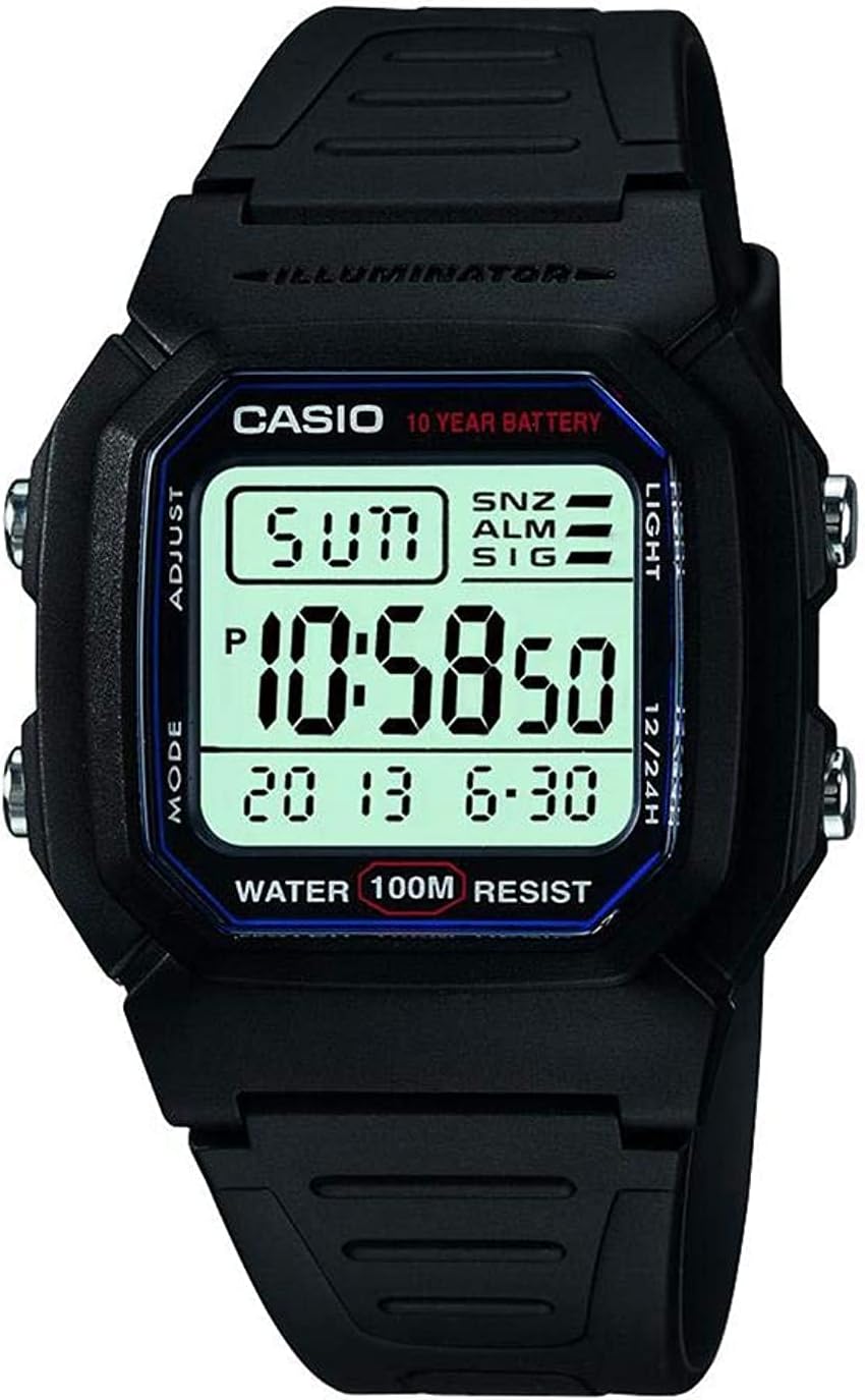 Casio W800HG Men’s Digital Watch Review – 100M Water Resistance, 10-Year Battery, LED Light, Stopwatch & More 1 Casio W800HG Series | Men’s Digital Watch | 100 Meter Water Resistance | Multi Function Alarm | 100 SEC Stopwatch | Auto Calendar | Countdown Timer | LED Light | Dual Time| 10 Year Battery