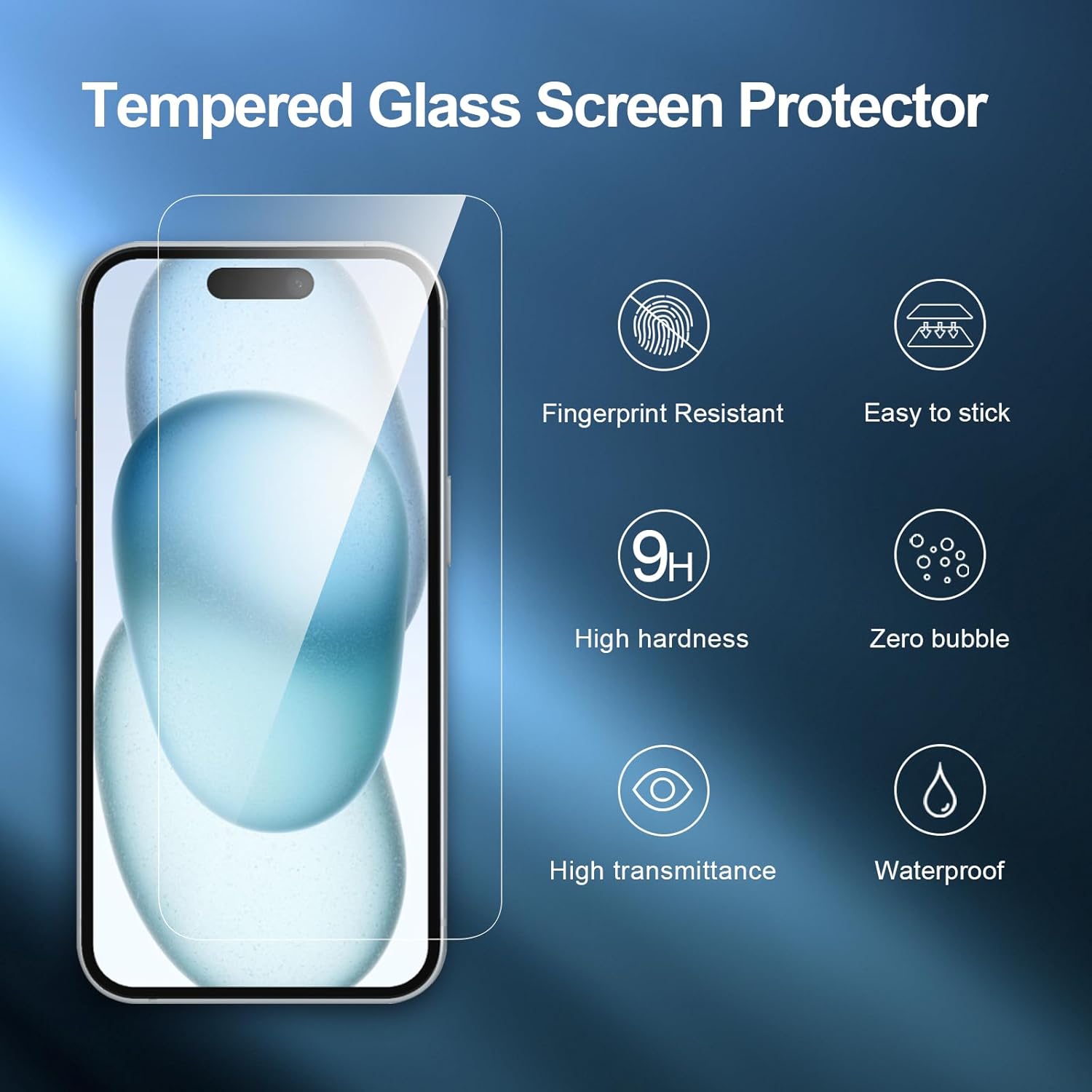 NEW'C 3 Pack Screen Protector for iPhone 16, 15 (6.1 inches) Review 5 Installation Process