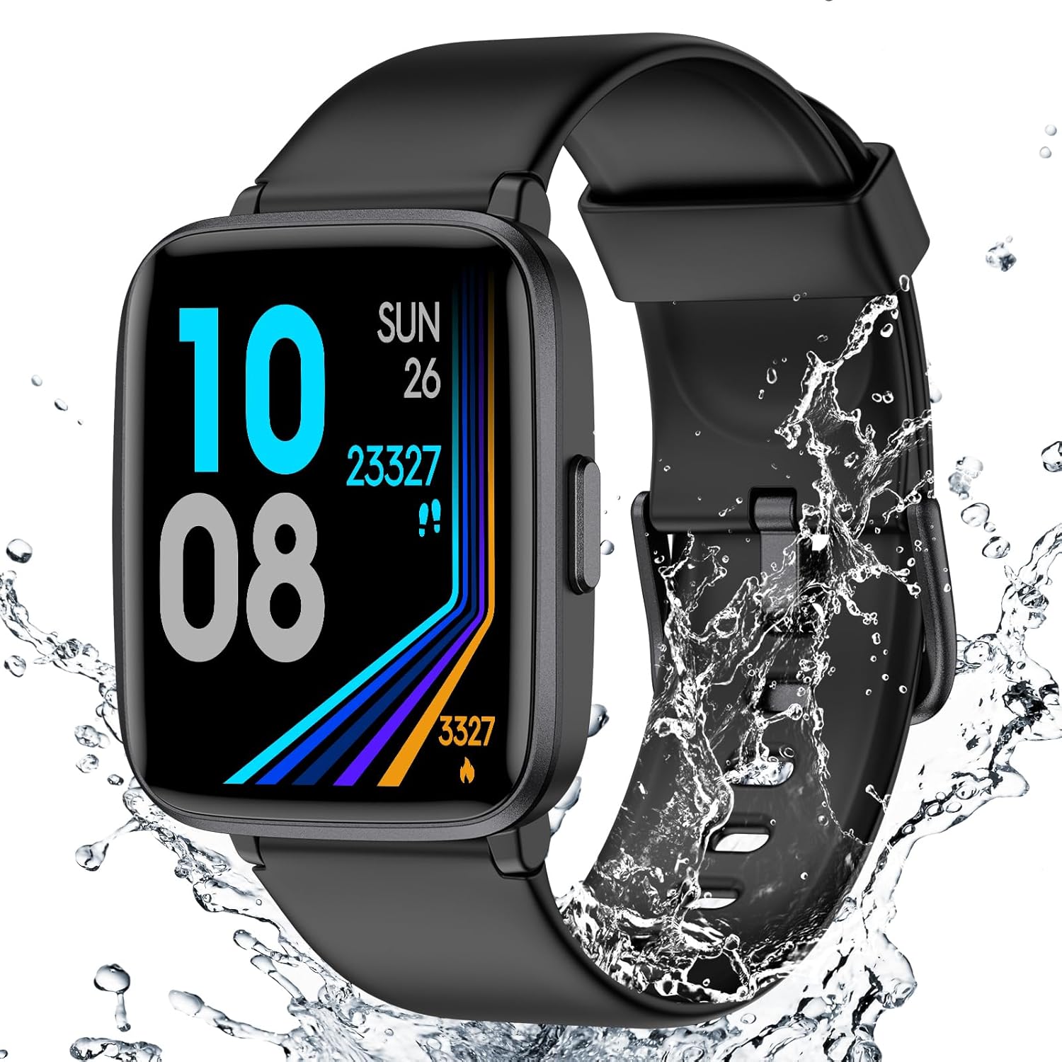 Fitness Tracker Watch with Heart Rate Monitor, Large Screen Activity Tracker with Pedometer, Sleep Monitor, Calories & Step Counter, 5ATM Waterproof Smart Watch for Women Men Fitness Watch for Sports Review 1 featured 71eeuwo3RwL AC SL1500 jpg