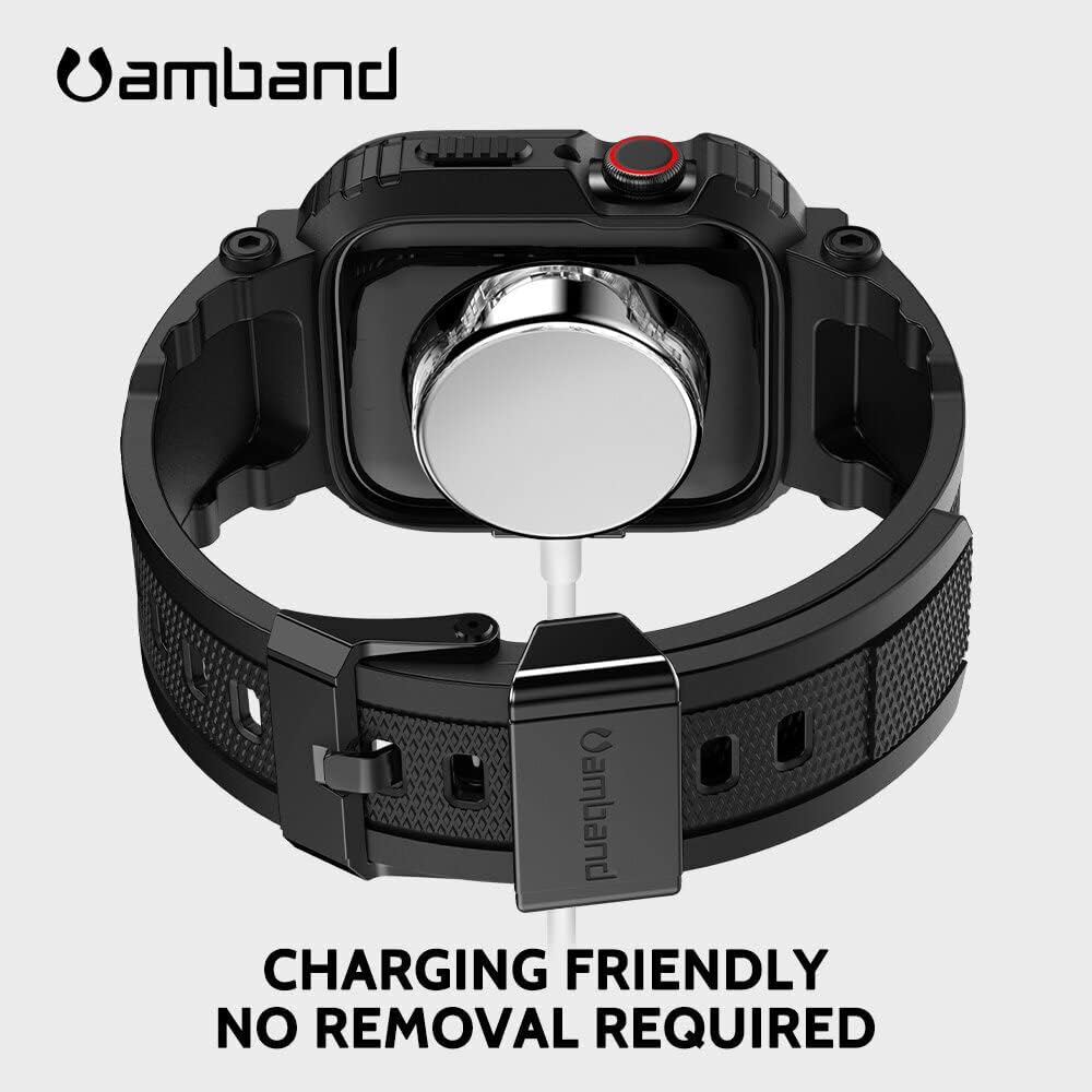 amBand M1 Sport Case Band for Apple Watch Ultra 3/2/1 & SE 3/2/1 & Series 11 10 9 8 7 6 5 4 3 49mm 46mm 45mm 44mm 42mm 41mm 40mm 38mm, Shockproof & Scratch Resistant Rugged Bumper for Men Review 8 Functionality and Compatibility