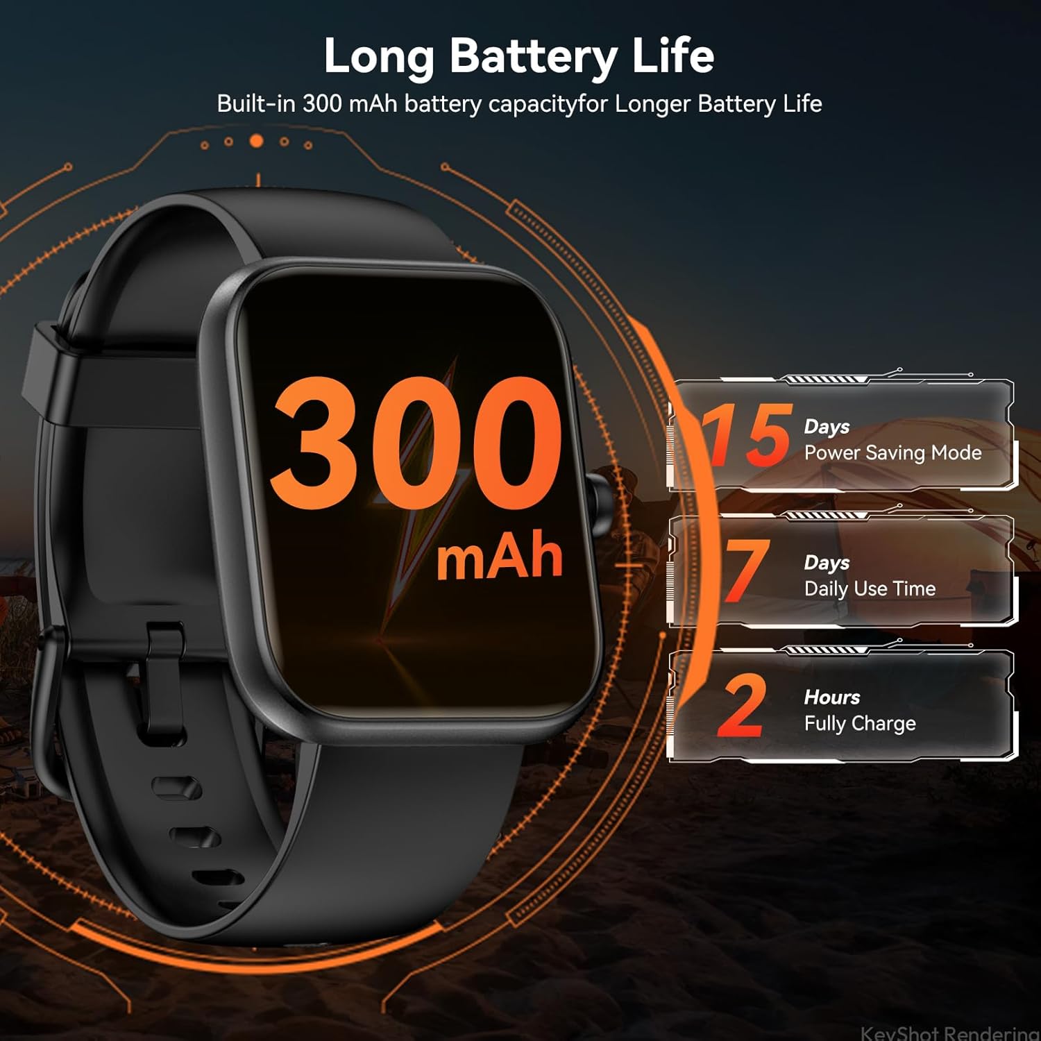 Smart Watch with Alexa Built-in, 1.83" HD Touchscreen Fitness Tracker, Bluetooth Notifications/Calls, IP68 Waterproof, 120+ Sport Modes, 24/7 Heart Rate & Sleep Monitor for iPhone Android iOS (Black) Review 8 Smartwatch