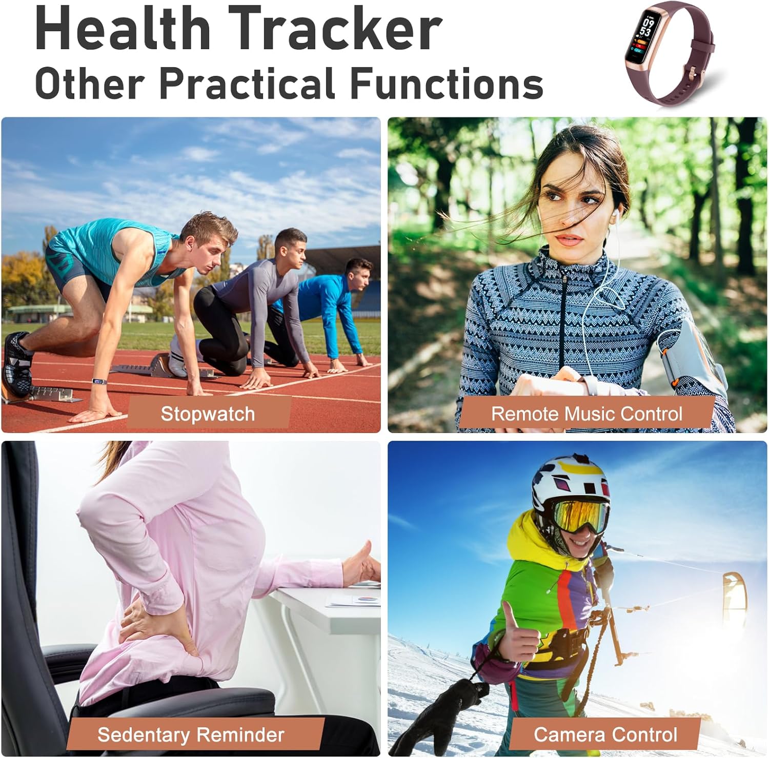 Fitness Tracker with Step Counter/Calories/Stopwatch, Activity Tracker, Health Tracker with Heart Rate Monitor, Sleep Tracker,1.10''AMOLED Touch Color Screen, Pedometer Watch for Women Men Review 12 Fitness Tracker