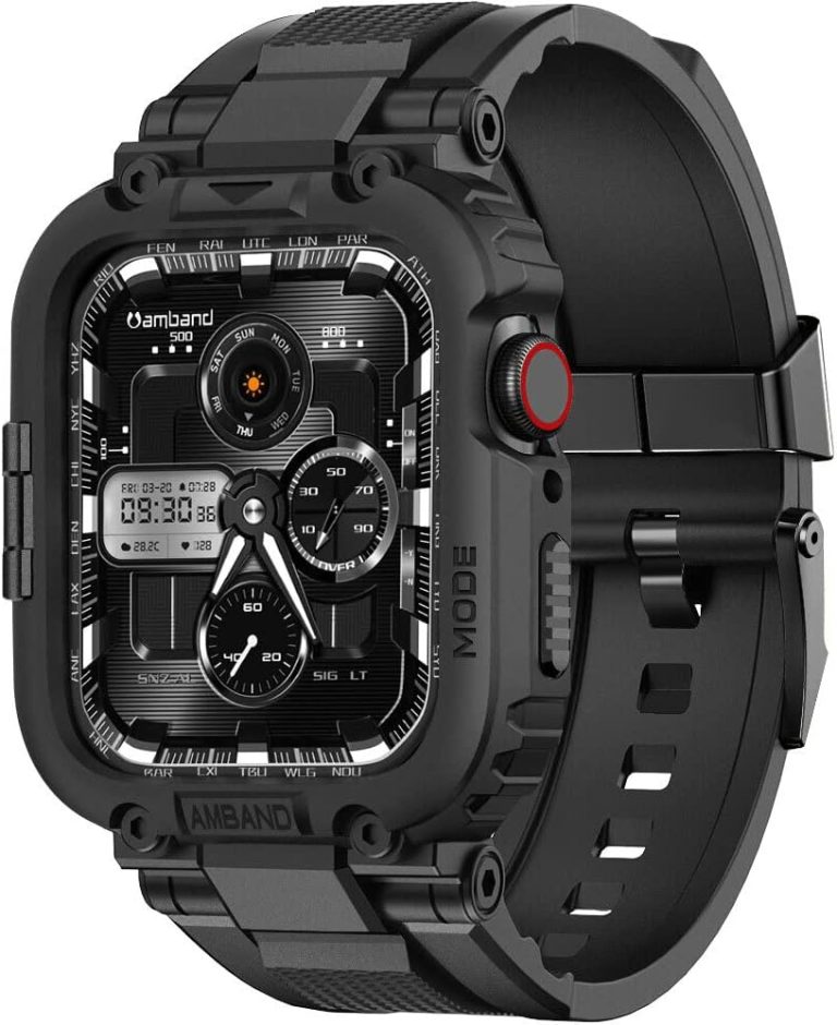 amBand M1 Sport Case Band for Apple Watch Ultra 3/2/1 & SE 3/2/1 & Series 11 10 9 8 7 6 5 4 3 49mm 46mm 45mm 44mm 42mm 41mm 40mm 38mm, Shockproof & Scratch Resistant Rugged Bumper for Men Review