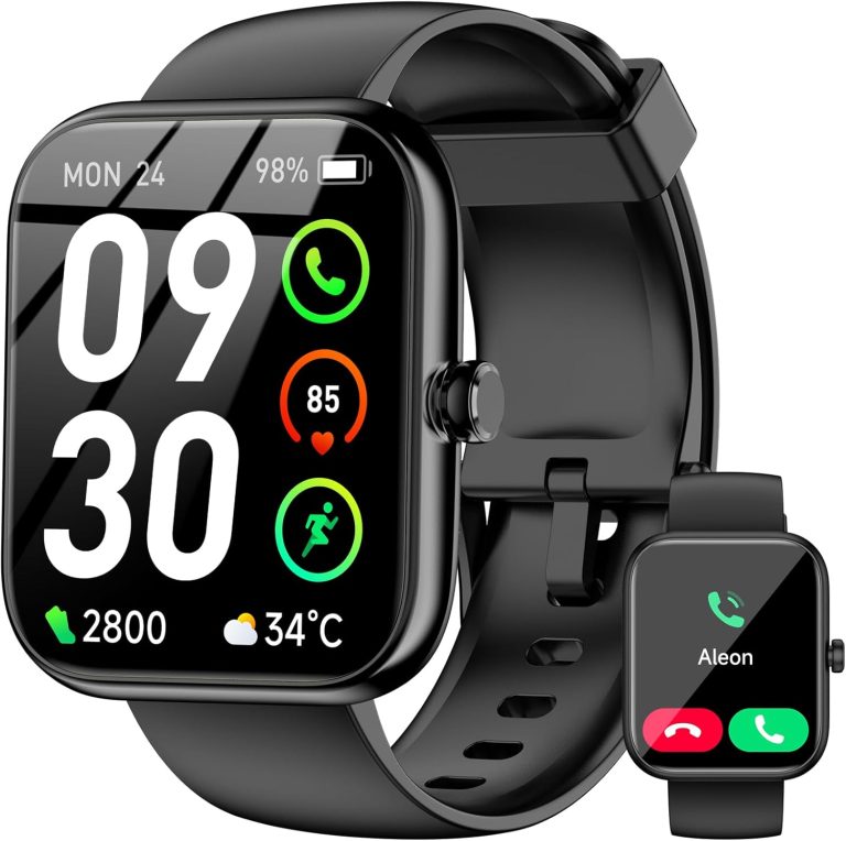 Smart Watch with Alexa Built-in, 1.83″ HD Touchscreen Fitness Tracker, Bluetooth Notifications/Calls, IP68 Waterproof, 120+ Sport Modes, 24/7 Heart Rate & Sleep Monitor for iPhone Android iOS (Black) Review