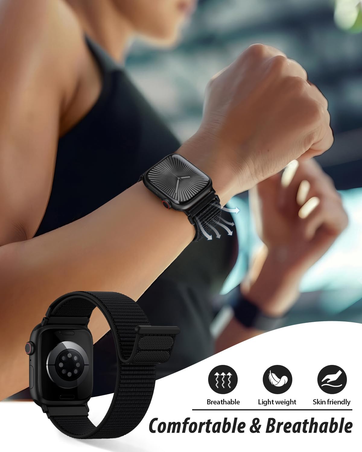 Nylon Loop Sport Band Compatible with Apple Watch Bands Review 5 Ease of Use