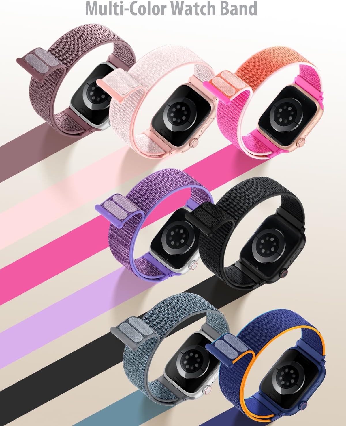 Nylon Loop Sport Band Compatible with Apple Watch Bands Review 6 Color Variety and Style Options