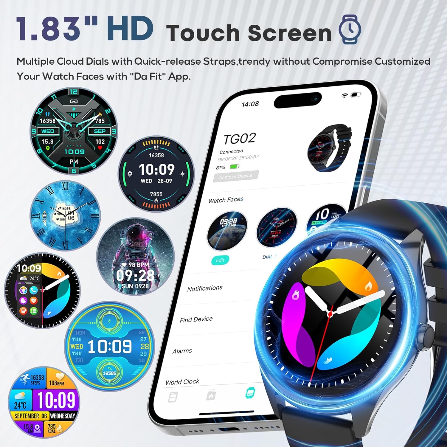 Smart Watches for Women Men, 1.39" HD IPS Touchscreen Smartwatch Review 6 Fitness and Health Tracking Features
