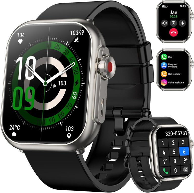 Smart Watch for Men Women, 1.85″ HD Fitness Tracker (Answer/Make Call), 1000 mAh Battery, 120+ Sport Modes, 24/7 Heart Rate/Sleep Monitor Fitness Watch, IP68 Waterproof, Smartwatch for Android/iPhone Review