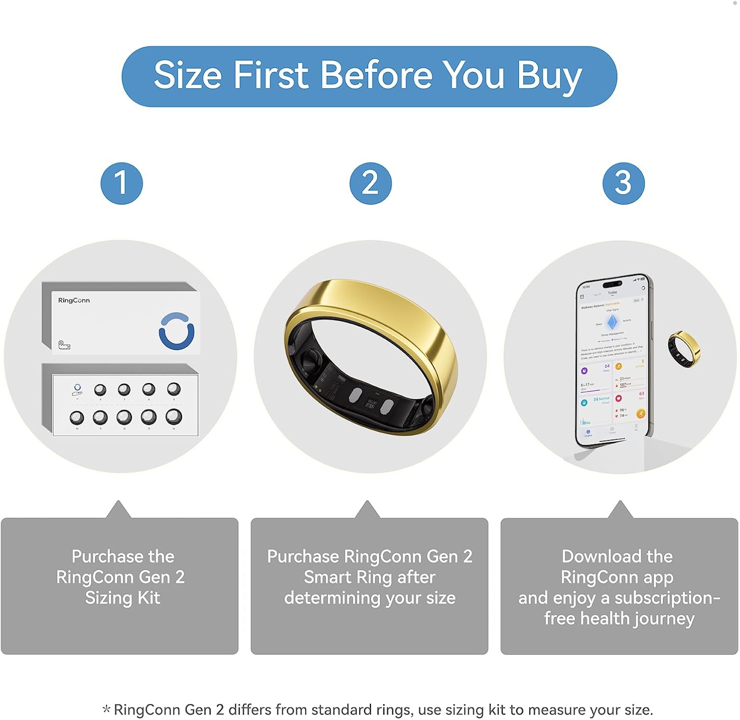 RingConn Gen 2 Smart Ring - Sleep Apnea Tracking & Health 4 RingConn Gen 2 product image