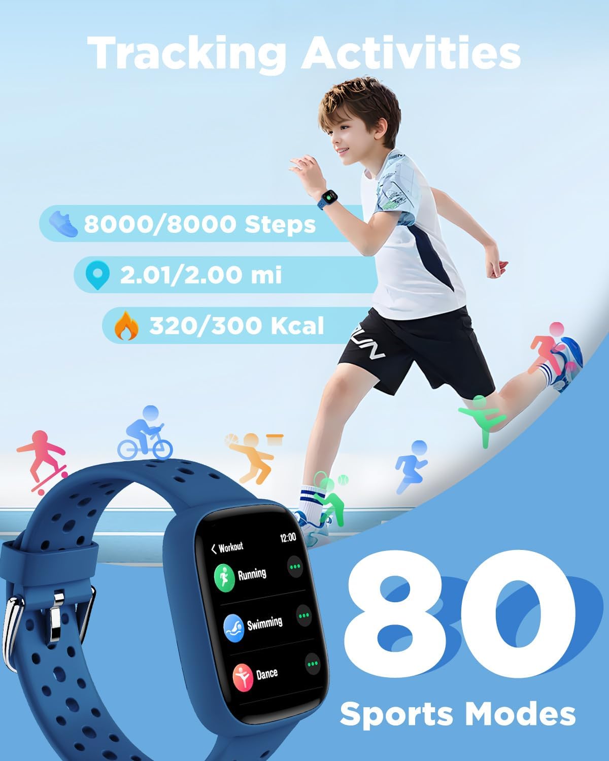 BIGGERFIVE Smart Watch for Kids No App Needed, IP68 6 61l4YnfinCL. AC SL1500 1