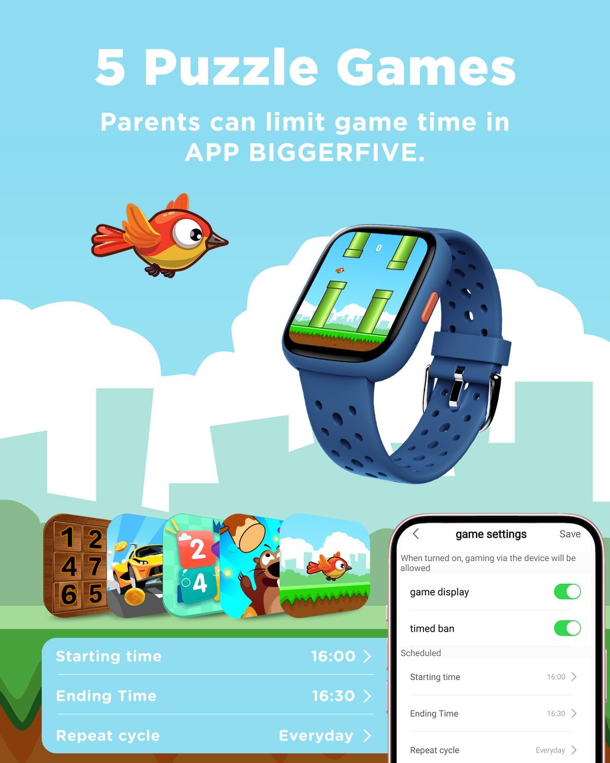 BIGGERFIVE Smart Watch for Kids No App Needed, IP68 12 61uTk5WOXlL. AC SL1500 1
