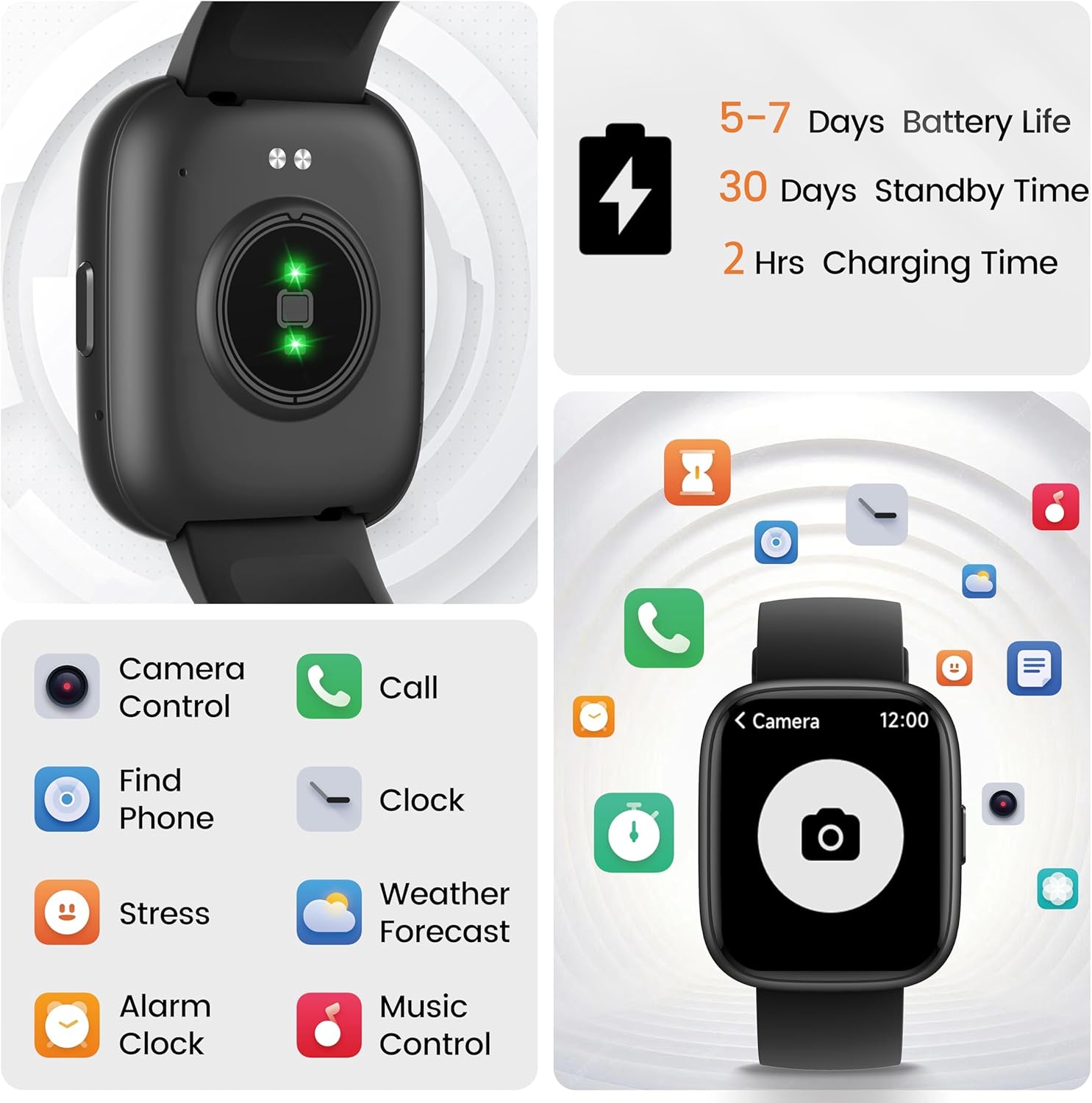 Smart Watch with Alexa Built-In 1.83 HD Touch Fitness 8 Smart Watch product image