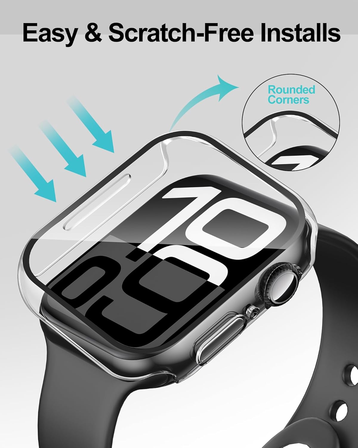 Smiling 2 Pack Case for Apple Watch 42mm - Tempered Glass 8 Real-world performance product image