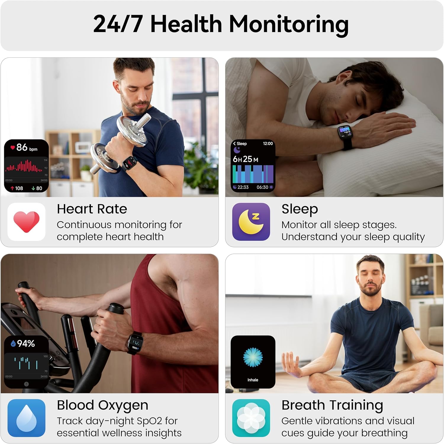 Smart Watch with Alexa Built-In 1.83 HD Touch Fitness 5 Smart Watch product image