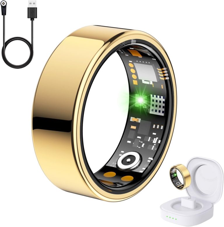 Health Tracker Ring Smart Health Ring Gold Size 8 IP68