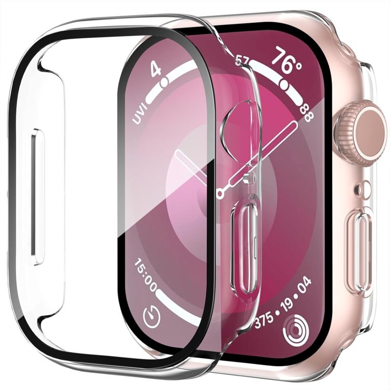 Smiling 2 Pack Case for Apple Watch 42mm – Tempered Glass