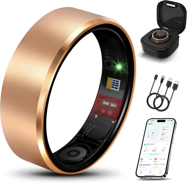 Smart Health Ring 2.0 for Women Men, Slim Scratch & Fingerprint Resistant Design,Efficient Chip Fitness Tracker, Monitors Heart, Blood Oxygen & Pressure, Sleep, Steps, Waterproof, Xmas Gifts, RG 8 Review