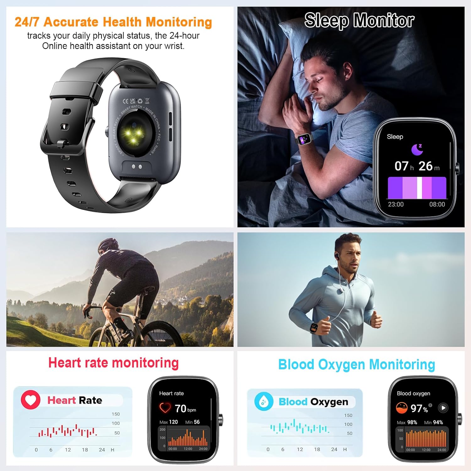 Smart Watch 1.91in HD Answer/Make Calls, HR Sleep, IP68 3 71N3H3jpioL. AC SL1500 1