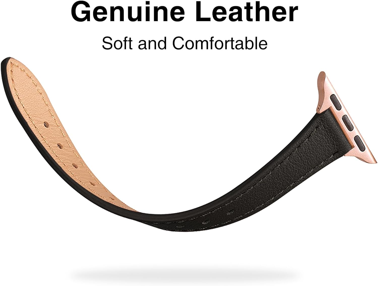 STIROLL Slim Leather Bands for Apple Watch - Black 6 61d1kKzRAML. AC SL1500 1