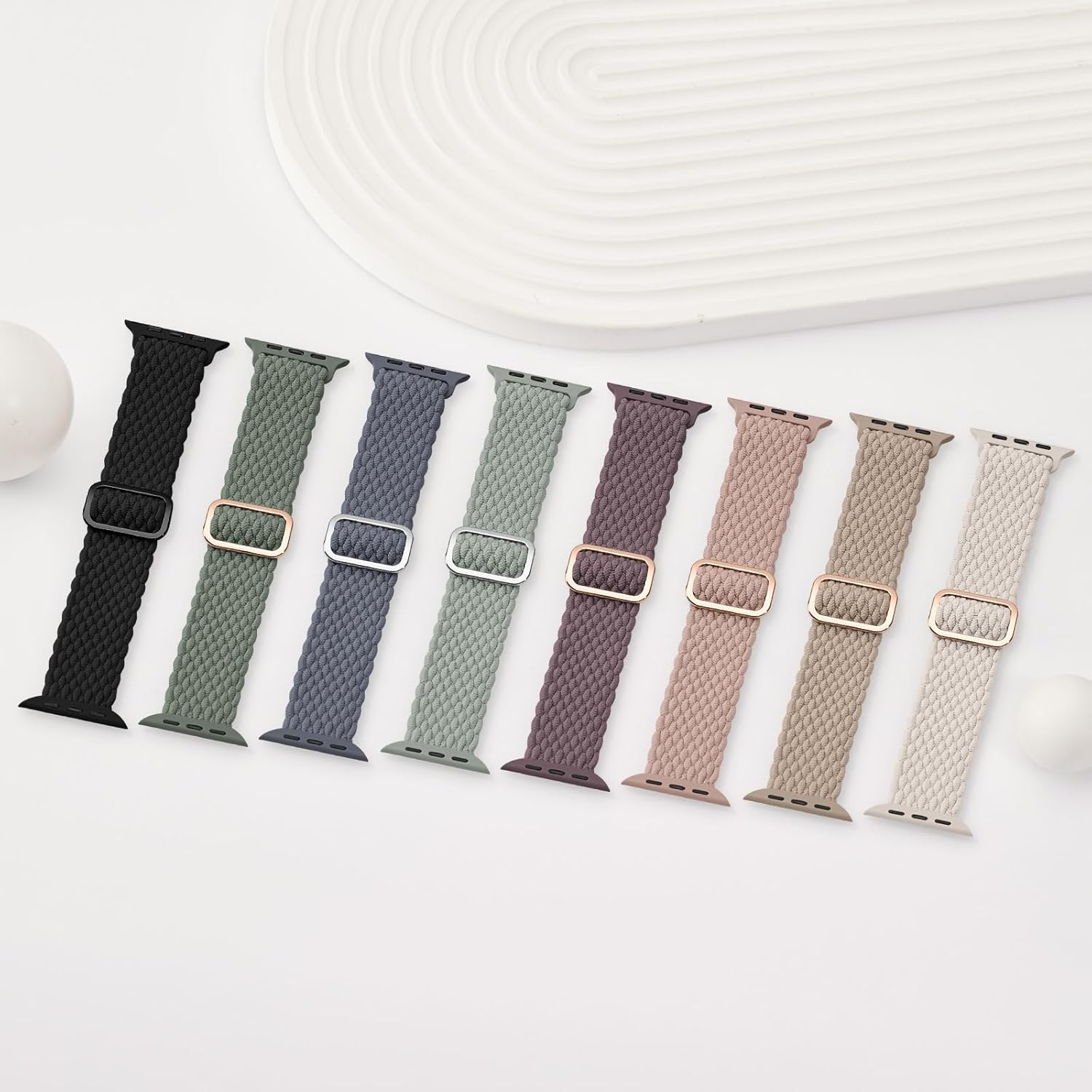 Braided Stretchy Solo Loop Band - Compatible Apple Watch 5 715hrlRfuCL. AC SL1500 1