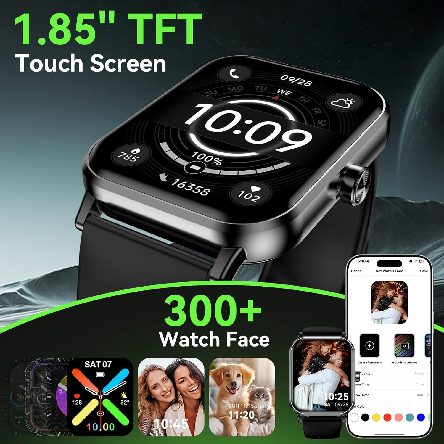 Smart Watch 1.85" HD Fitness Tracker with Bluetooth 12 71Wc2SsjrvL. AC SL1500 1