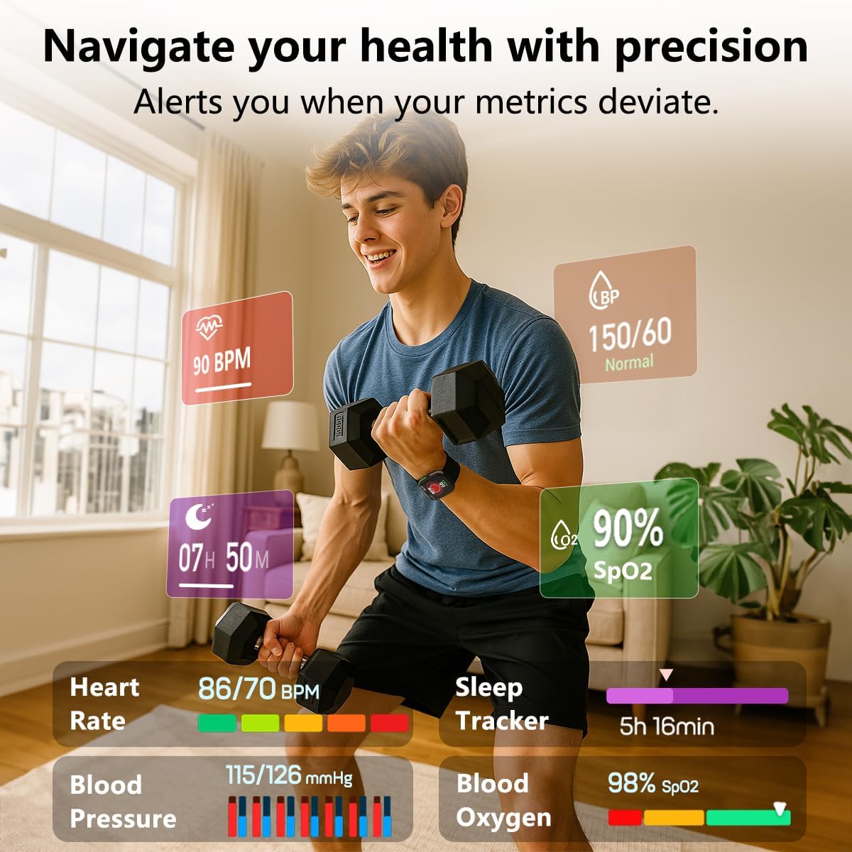 MorePro Smart Watch: Answer/Make Calls & Health Tracker 6 71ZVglvmUOL. AC SL1200 1