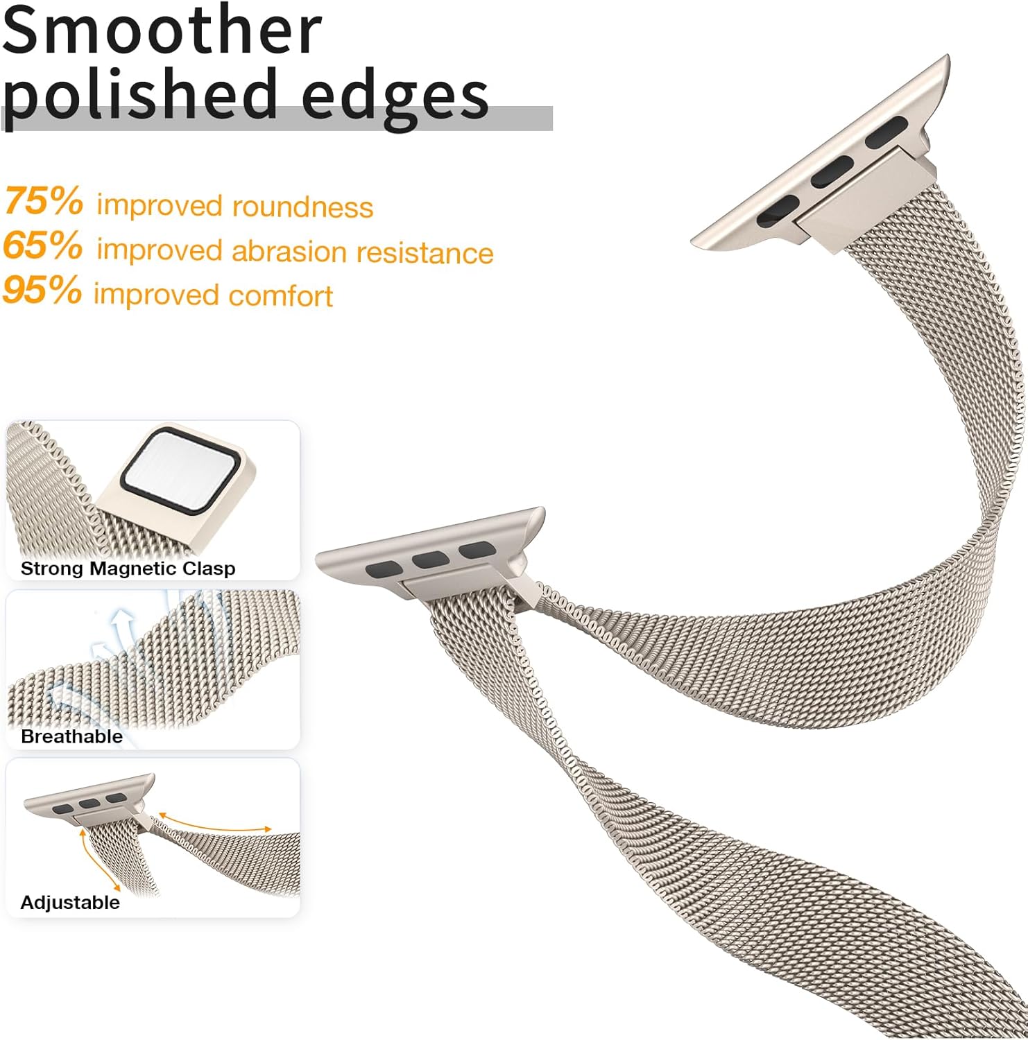 MARGE PLUS Slim Milanese Loop Magnetic Mesh Strap 41mm 8 71tLjbwSAhL. AC SL1500 1
