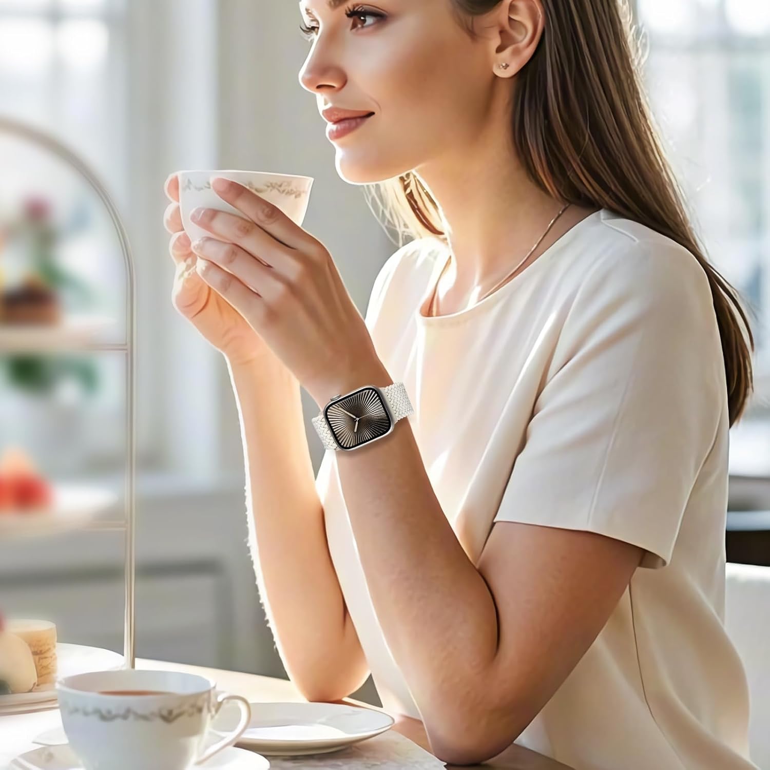 Magnetic Braided Stretchy Loop - Compatible Apple Watch 4 Magnetic braided stretchy loop overview