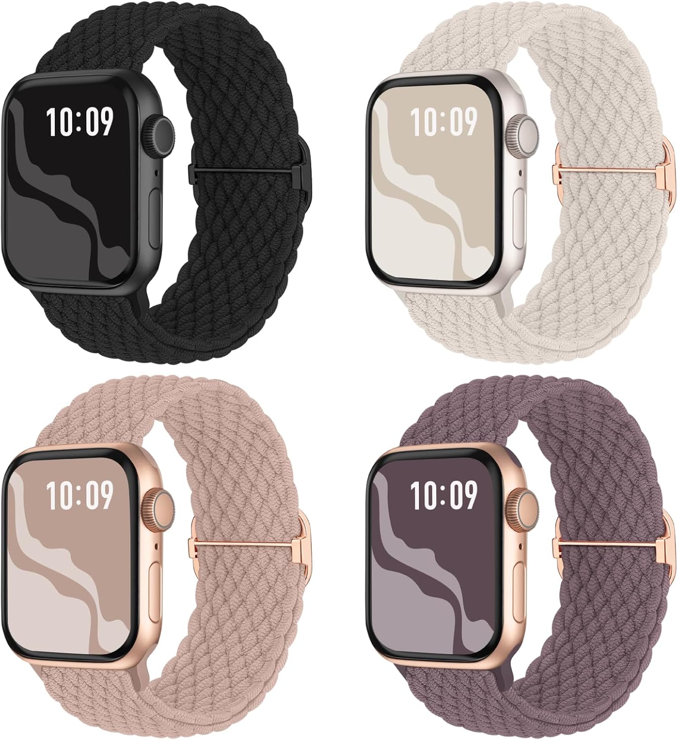 Braided Stretchy Solo Loop Band - Compatible Apple Watch 2 Featured product image