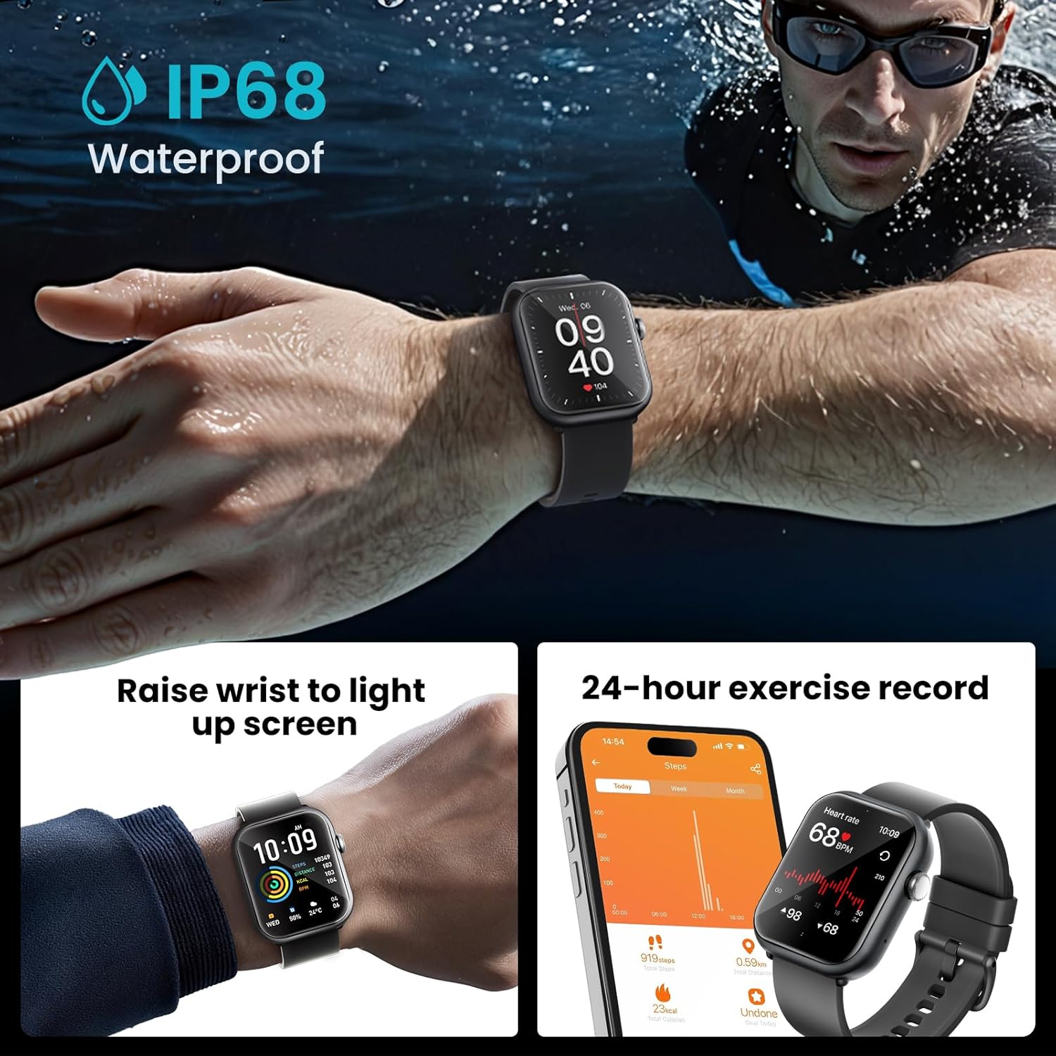 Smart Watches 1000mAh Battery Life - Heart Rate Tracker 12 71CrIcfaYL. AC SL1500 1