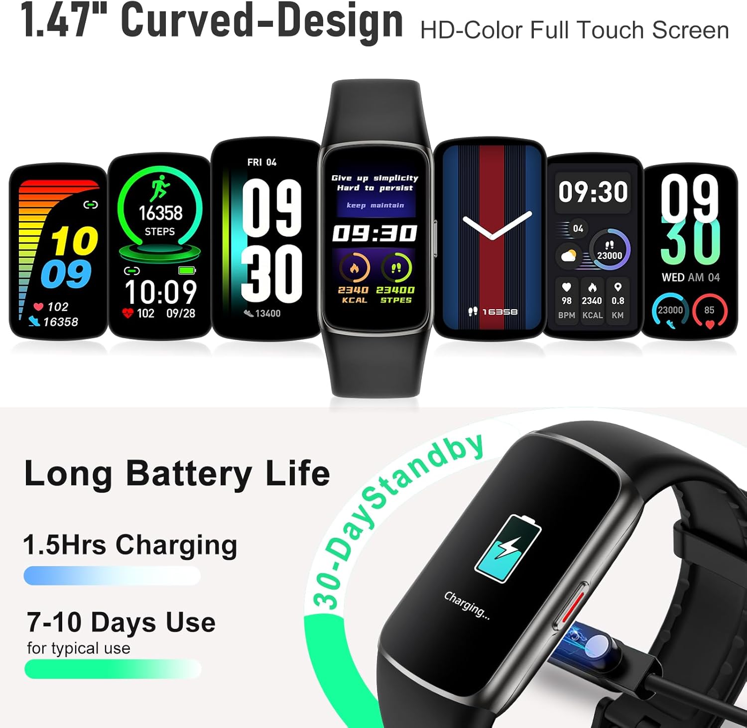 Zeacool Fitness Tracker - 24/7 Heart Rate & SpO2 Monitor 7 71JRC6KPXhL. AC SL1500 1