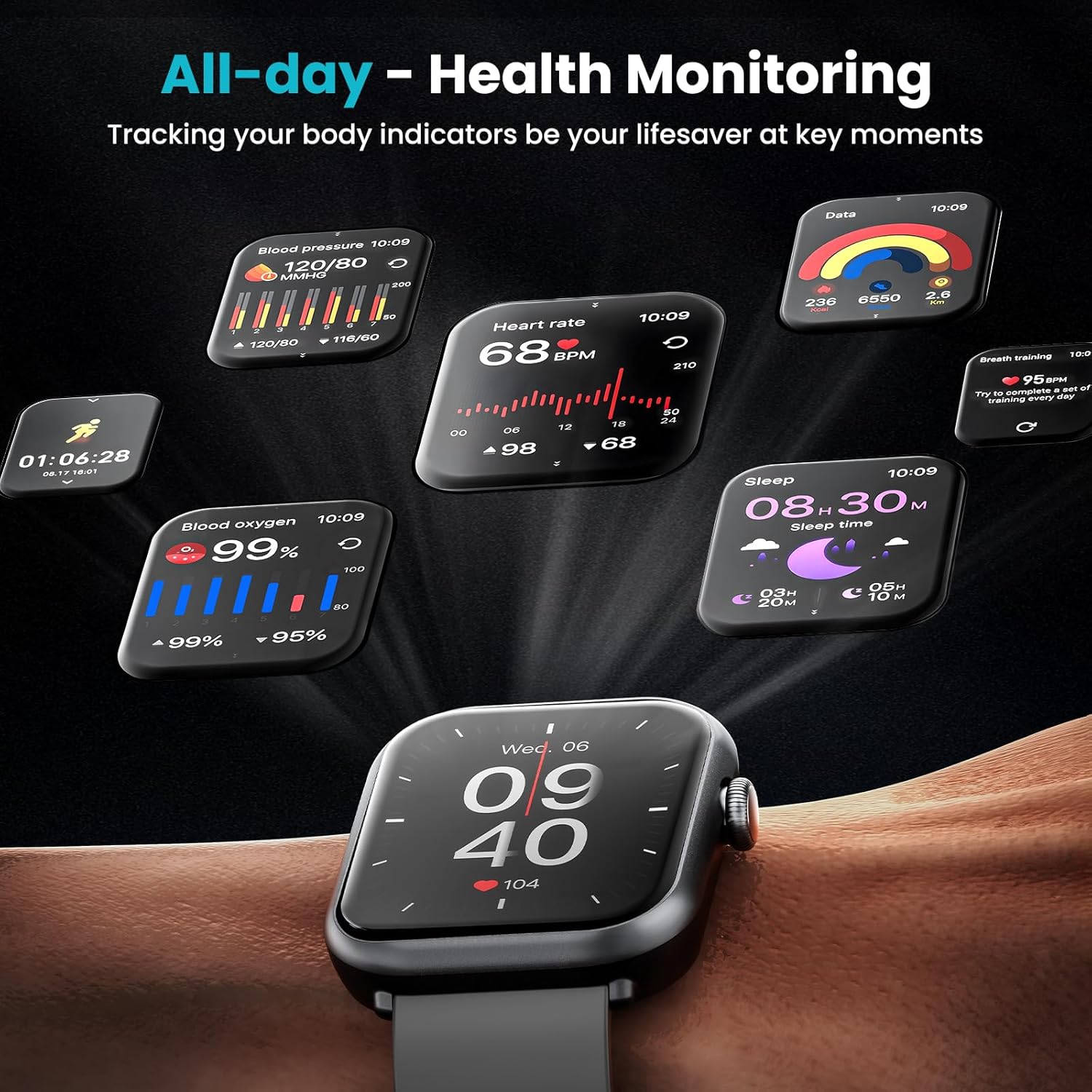 Smart Watches 1000mAh Battery Life - Heart Rate Tracker 6 71ru7H2UjtL. AC SL1500 1