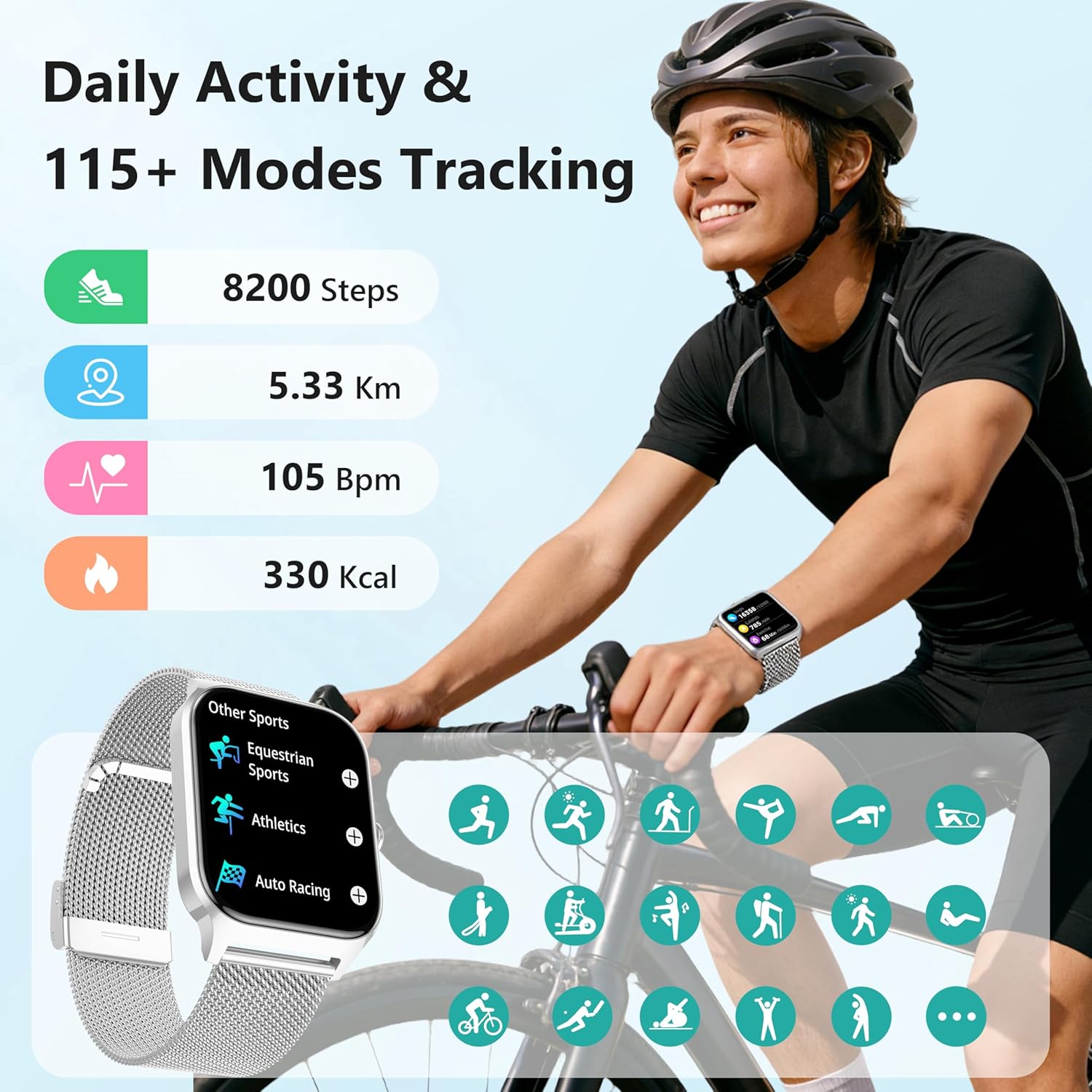 Smart Watch - 1.85" Activity Fitness Watch for Women & Men 12 81EaoFKn31L. AC SL1500 1