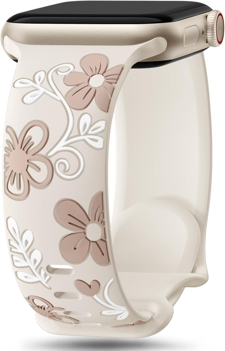 Witzon Floral Band Compatible Apple Watch Bands for Women