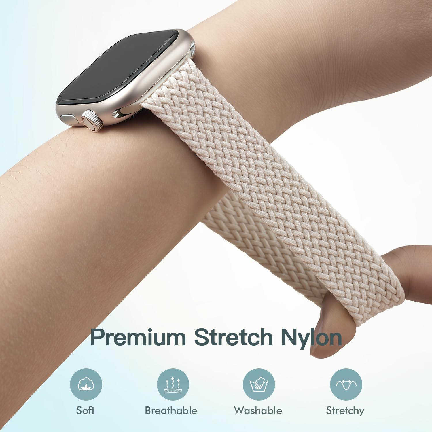 Stretchy Braided Nylon Band | Magnetic Clasp for Apple Watch 6 71qwUtKMoQL. AC SL1500 1