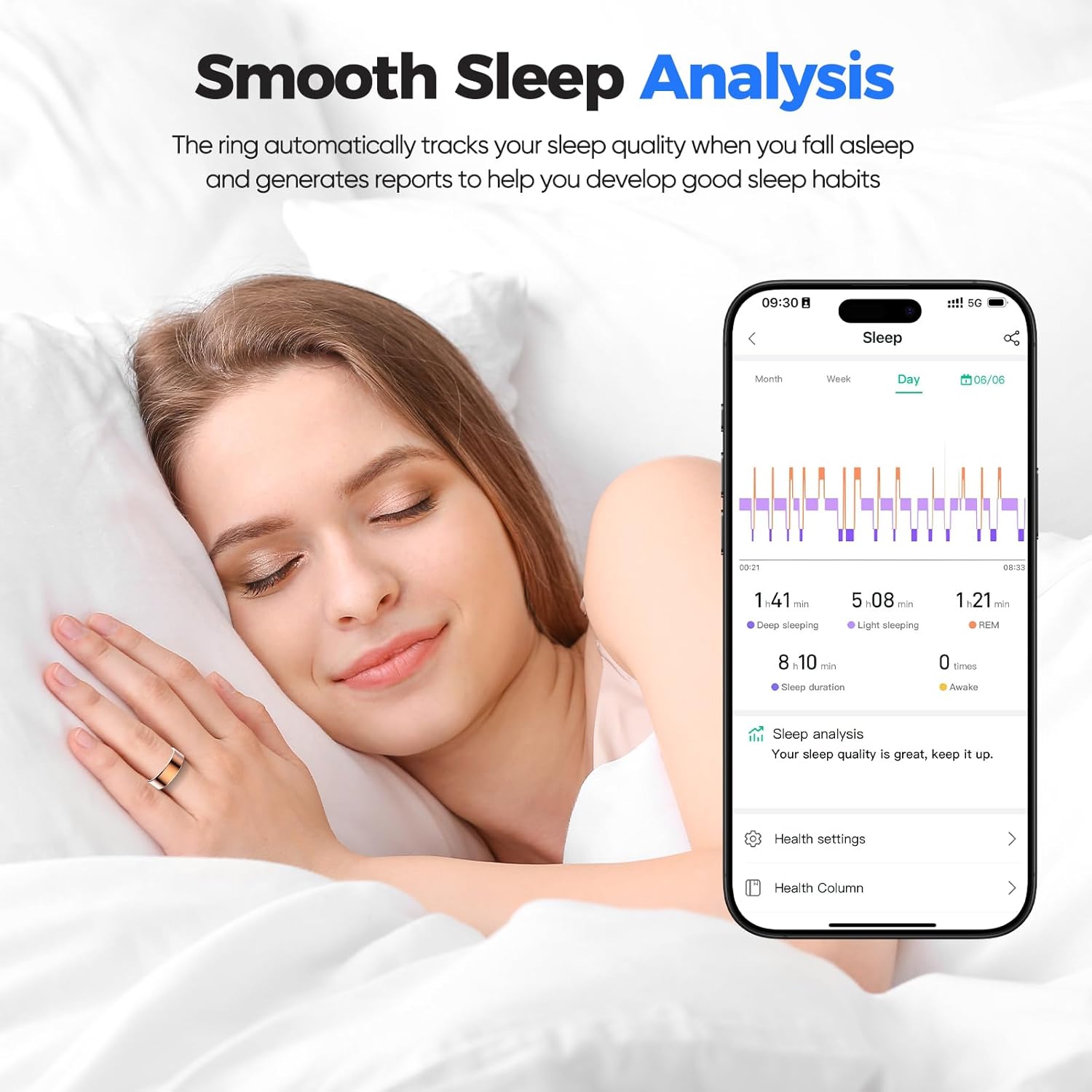 BIEMHA Smart Ring IP68 Fitness & Health Tracker - Rose Gold 14 71E7 LR1QL. AC SL1500 1
