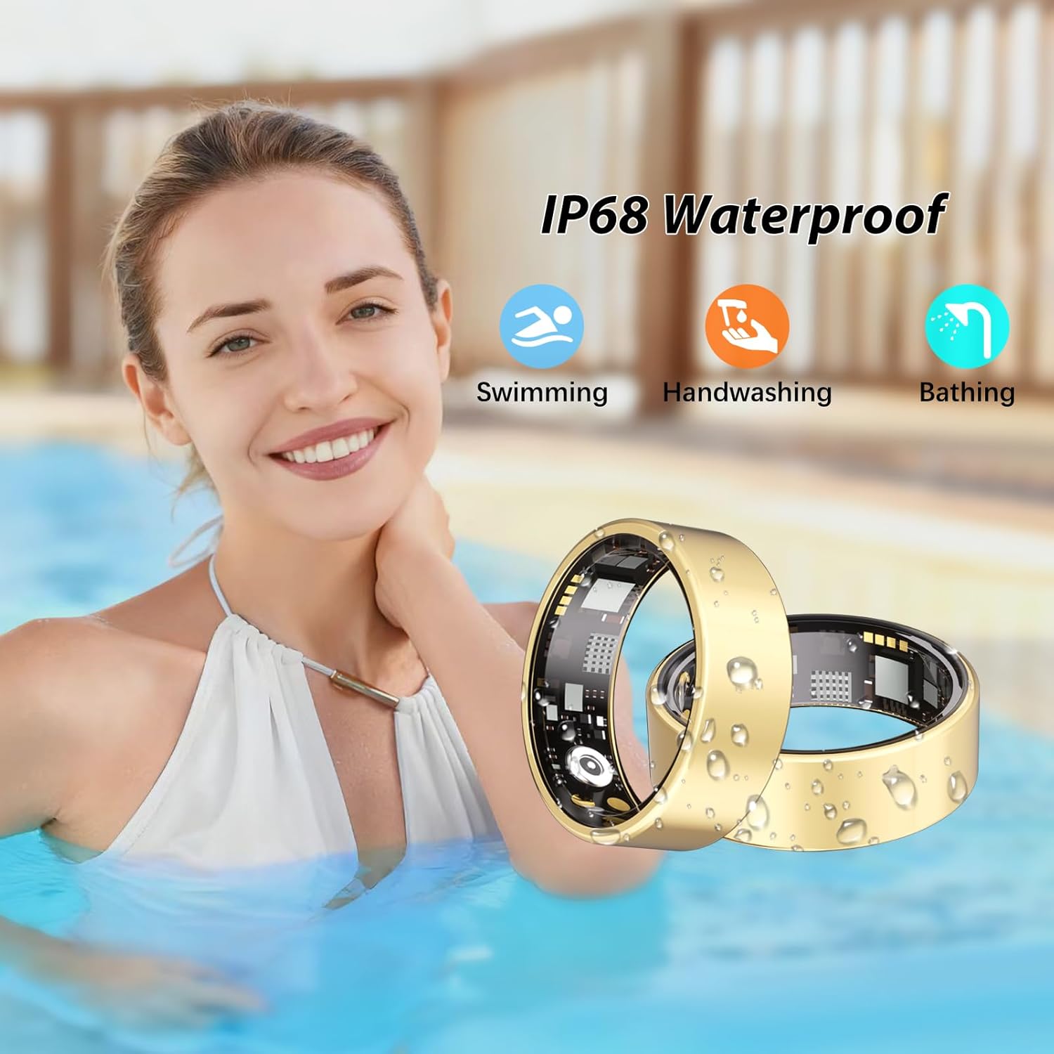 Smart Health Ring - Gold