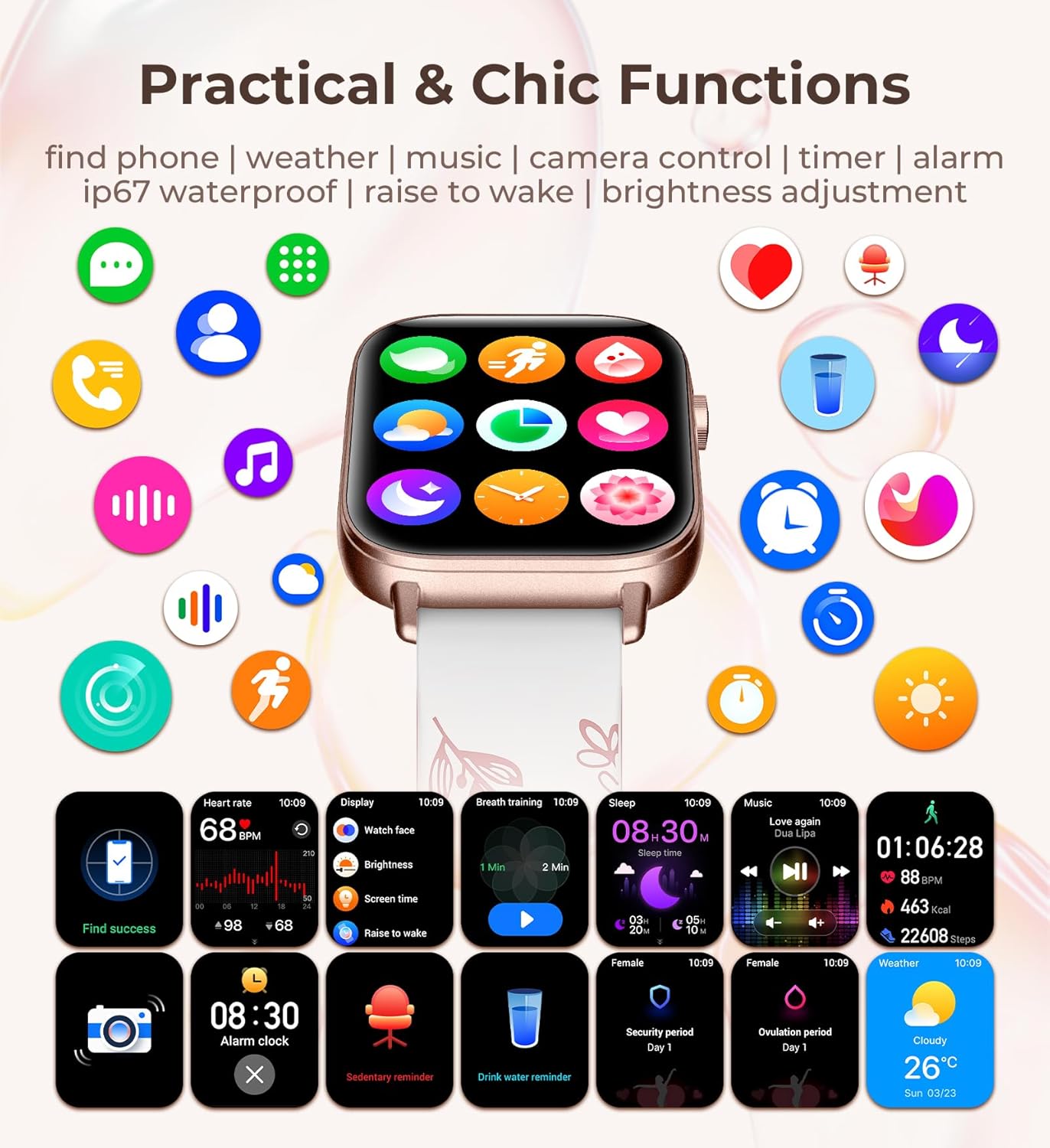 Iaret Smart Watch for Women 1.83in HD Fitness Tracker 14 71Sj8CXQYjL. AC SL1500 1