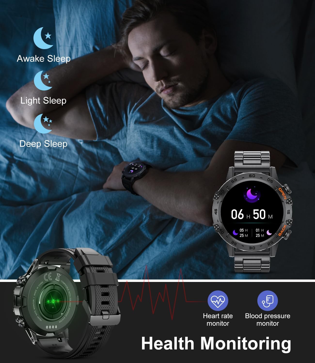 SUNKTA Military Smart Watch, 100 Sports Modes, 5ATM, Calls 10 71WYYL4XJ9L. AC SL1500 1