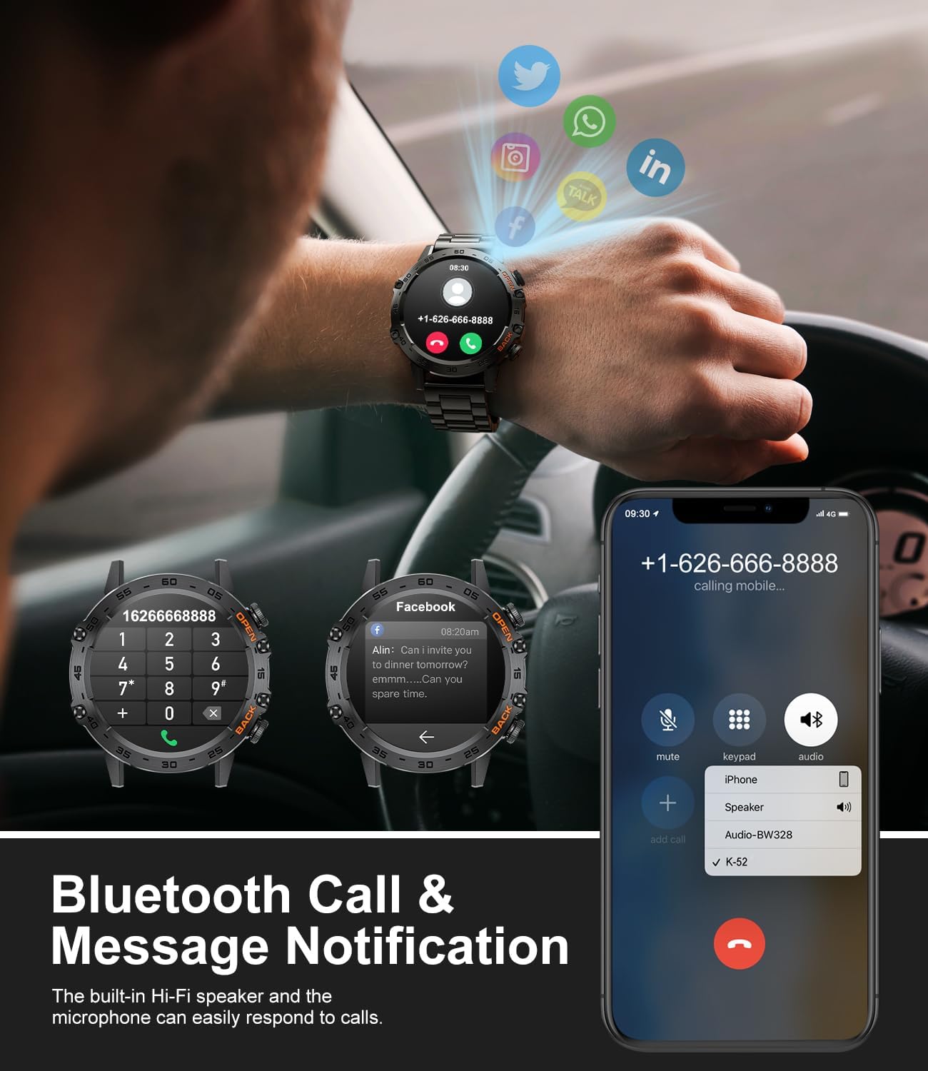 SUNKTA Military Smart Watch, 100 Sports Modes, 5ATM, Calls 4 71YdQaPaHPL. AC SL1500 1