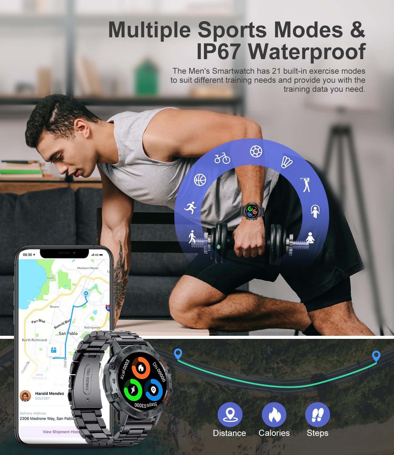 SUNKTA Military Smart Watch, 100 Sports Modes, 5ATM, Calls 6 71aUdN6ZEXL. AC SL1500 1