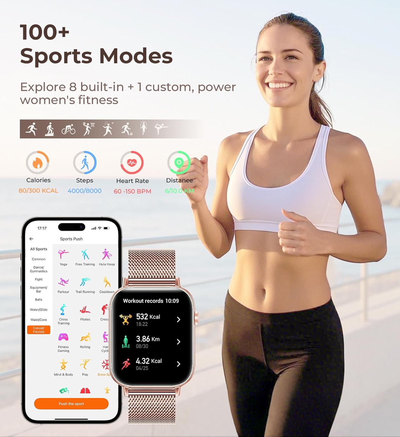 Iaret Smart Watch for Women 1.83in HD Fitness Tracker 10 71cgo9g19qL. AC SL1500 1