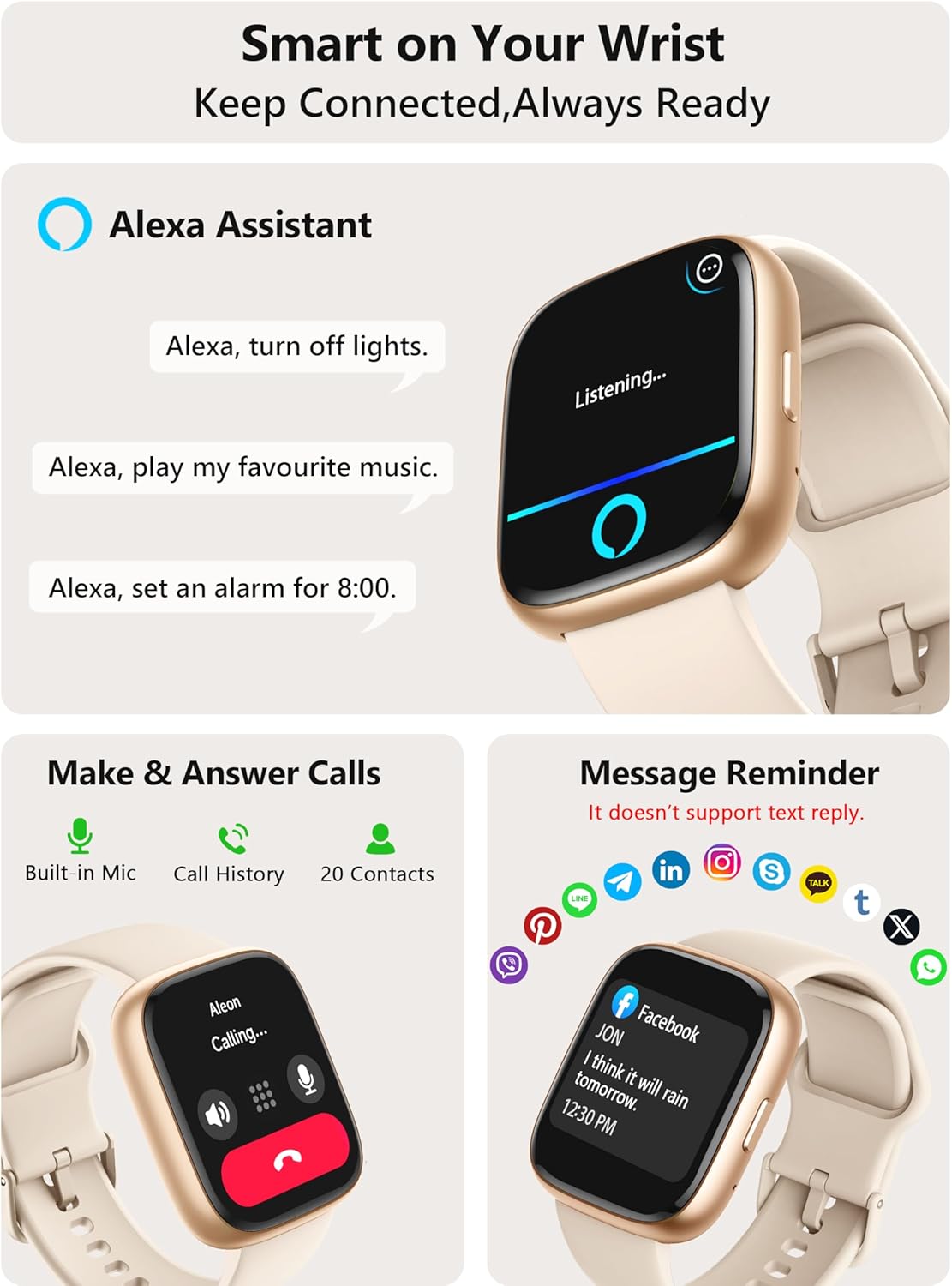Smart Watch 2026 Upgrade - 44mm Alexa Call, HR Monitor 4 71rNYRCrGEL. AC SL1500 1